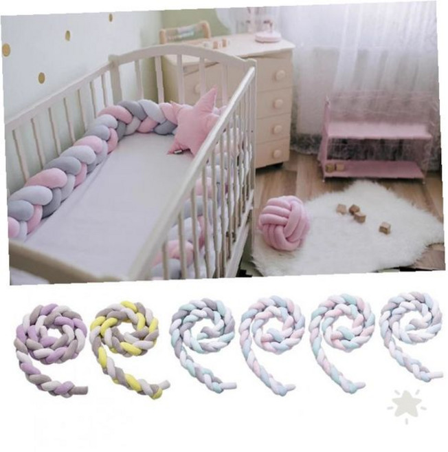 아기침대 꽈배기 범퍼가드 롱쿠션 방충 머리보호 바디필로우 쿠션, 1.5m_그레이