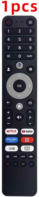 ChiQ DEXP TV L32H7G L32H8CG U43H7C U55QG7L 예비 부품과 호환되는 원격 제어 (음성 없음), 1개