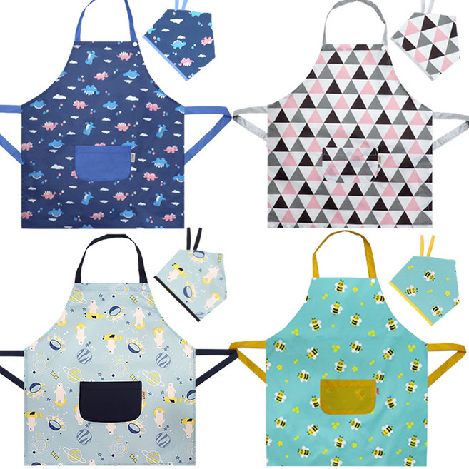 더해피 유아 앞치마 세트 31종 버튼형