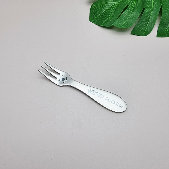 윙커 미니 티포크 웡크 WICKER ROCKING 과일 떡 다과 케이크 디저트 스텐 포크, 1개