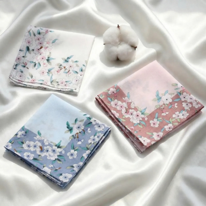 [3장세트] 아벨리안테 여자 손수건 스카프 선물 세트