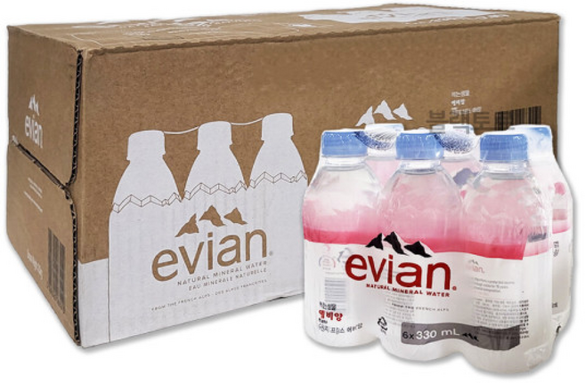에비앙 생수 천연광천수 입 미네랄워터 프랑스 먹는샘물, 24개, 330ml