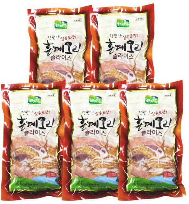 해다온 오리훈제슬라이스(400g), 5개, 400g