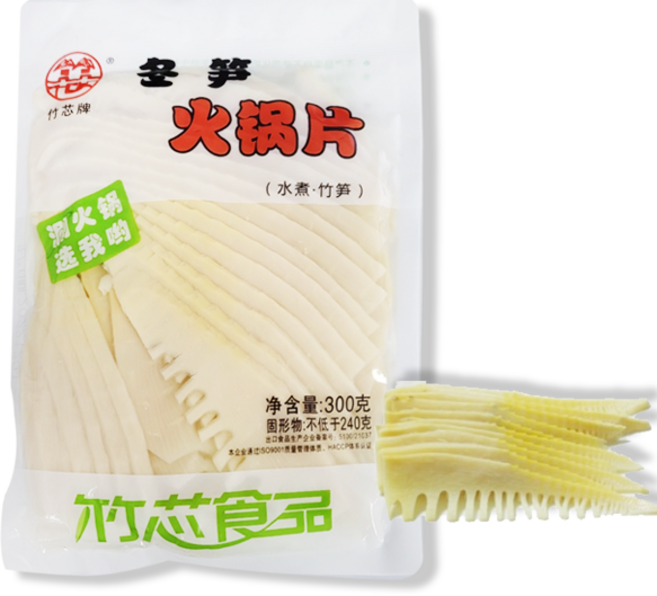 홍홍 중국식품 소포장 죽순슬라이스 죽순편 300g 중국죽순 훠궈용 양장피 팔보채, 1개