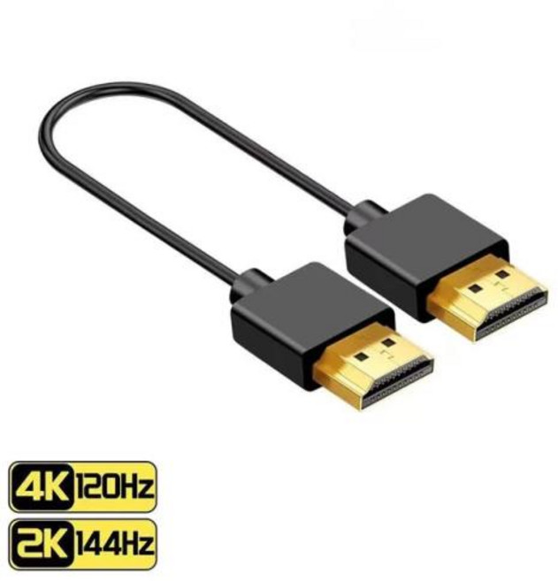 플레이스테이션 Xbox 삼성 TV 노트북용 얇은 HDMI 코드 고속 HDMI 2.1 케이블 8K 60Hz 4K 144Hz 48Gbps, 없음, 38) 4K straight - 0.3m