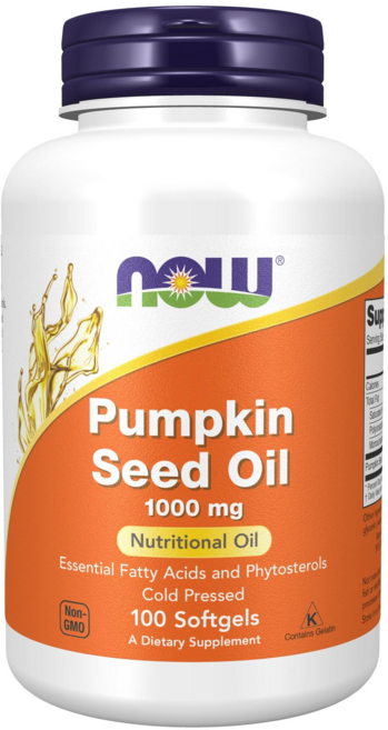 NOW Foods 南瓜籽油1000mg軟膠囊, 100顆, 1罐