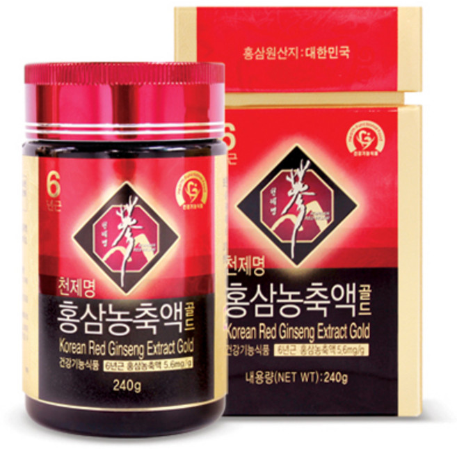천제명홍삼 홍삼농축액골드 + 쇼핑백, 240g, 1세트