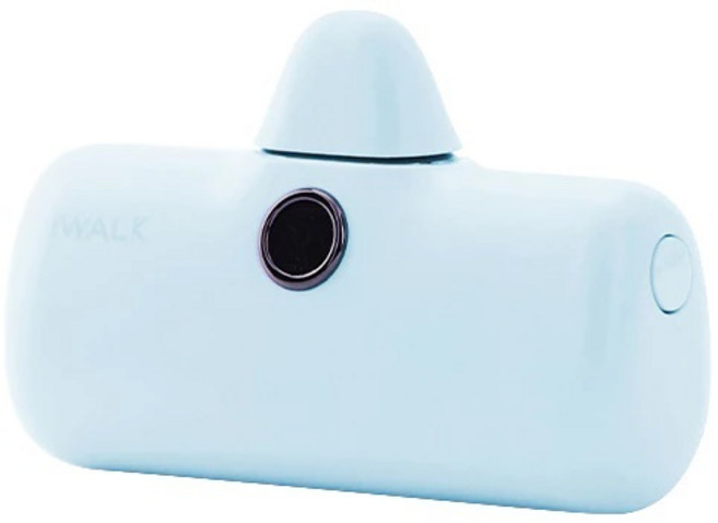 iWALK Pro 數顯口袋 直插式行動電源 4800mAh 迷你輕巧, 寶寶藍,蘋果(含i14以前機款), DBL5000PL / DBL5000PC