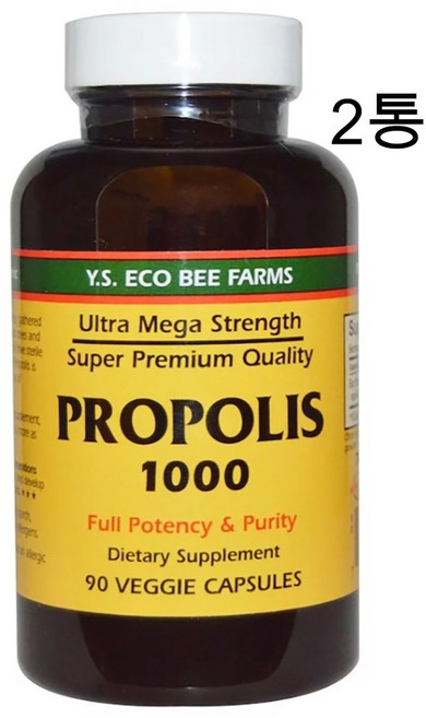 YS Eco Bee Farms 프로폴리스 1000mg, 2개, 90정