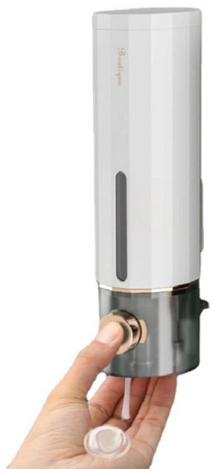 리빙쉘 욕실 물비누 디스펜서 화이트, 1개