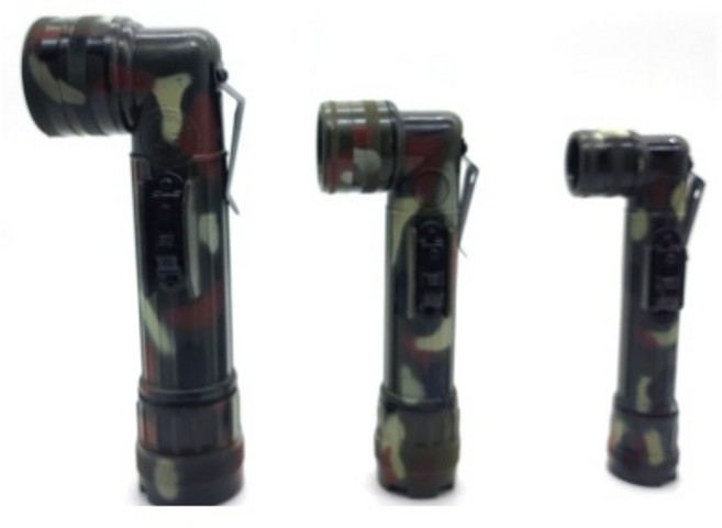 다목적 손전등 미니 랜턴 훈련용 군용 ㄱ자 후레쉬 소