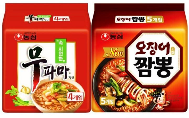농심 무파마 4개 + 오징어짬뽕 5개, 9개