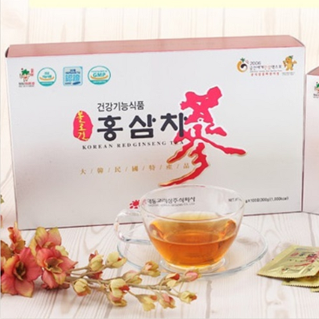 대동고려삼 불로건 홍삼차 3gx100포(쇼핑백동봉) 1박스 부모님 단체 선물 탕비실, 100회분