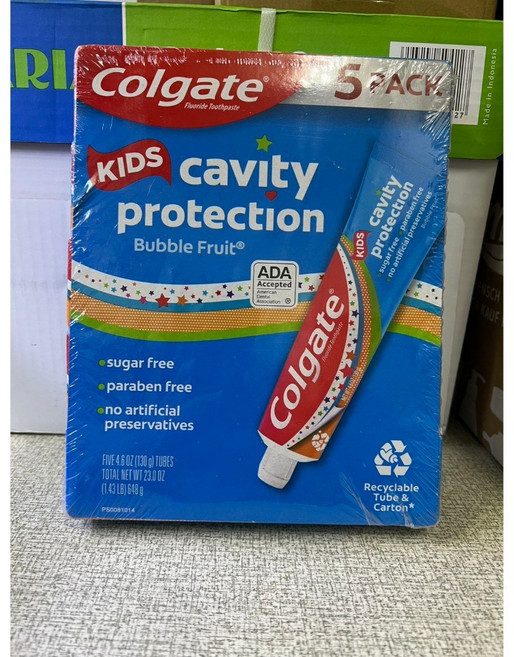 Colgate 兒童牙膏 cavity protection Bubble Fruit 5入組, 1個