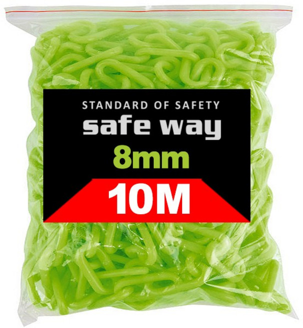 세이프툴 8mm 형광색 플라스틱체인 10M, 1개