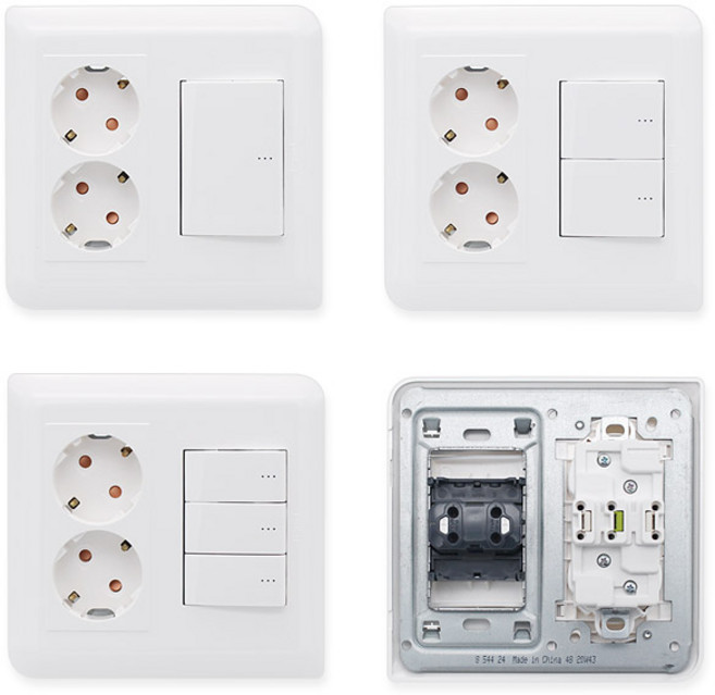 뉴덴 복합 콘센트 스위치 1구 2구 3구, 01.뉴덴 복합 콘센트+스위치 단로 1구_cp, 1개