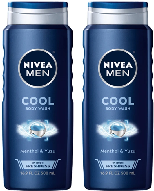 니베아 맨 쿨 바디 워시 멘톨 & 유자, 500ml, 2개 - 쿠팡