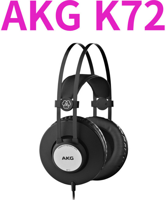 AKG 프리미엄 헤드폰 AKG K72, 블랙, AKG K72 + 헤드폰 융 클리너