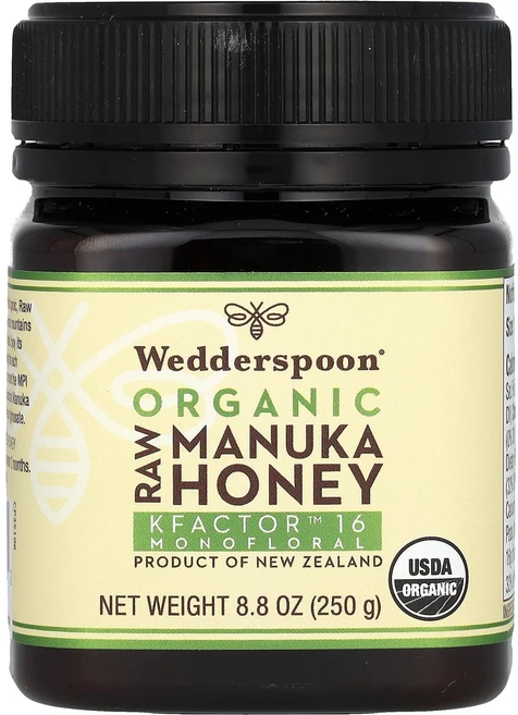 몸관리하세요 겨울입니다 Wedderspoon 유기농 무가공 마누카 꿀 KFactor 16 250g(8.8oz) 특별관리진행, Wedderspoon 유기농 무가공 ..., 250g, 1개 - 쿠팡