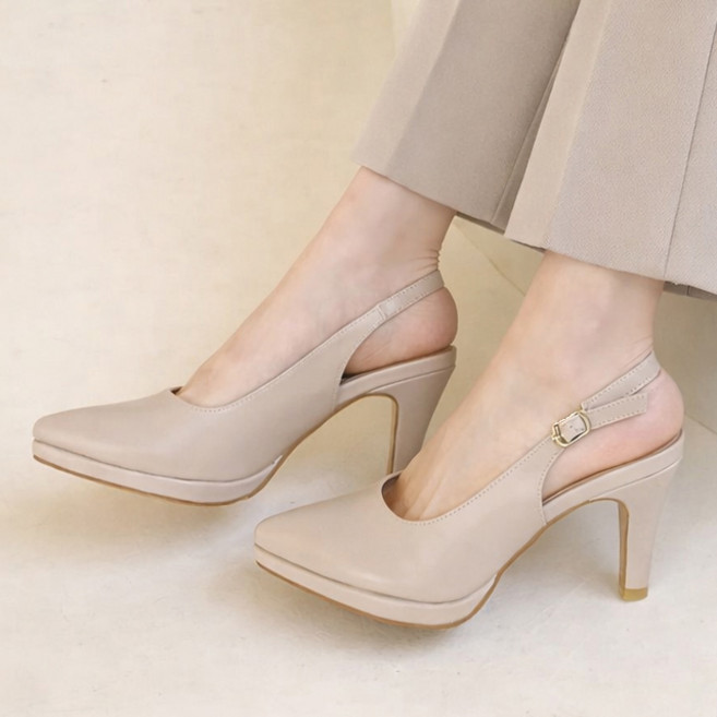 가보시 슬링백 힐 8cm 10cm 뾰족코 스틸레토 여성구두 하객 오피스