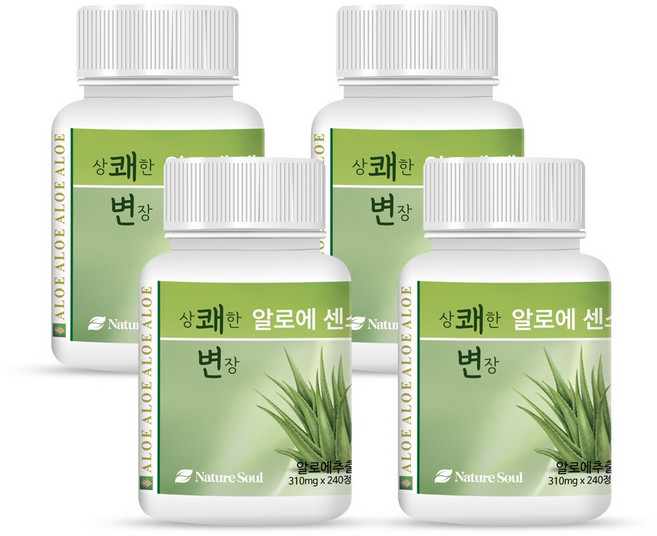 상쾌한변장 알로에센스99 240정, 4개, 74.4g