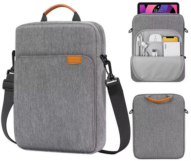베이직365 숄더형 태블릿 파우치, 그레이, 1개