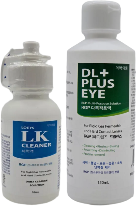 휴먼바이오 LK 클리너 50ml 세척액 1개 + DL PLUS EYE 디엘플러스아이 150ml 1개
