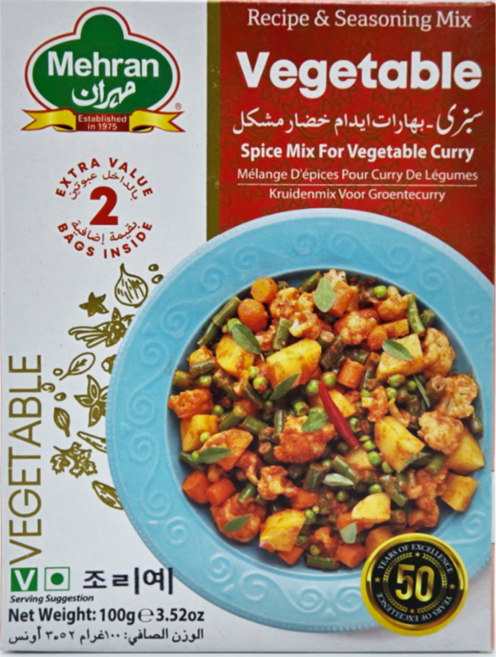 MEHRAN Vegetable Masala (Spices) 100g 베지터블 마살라, 1개