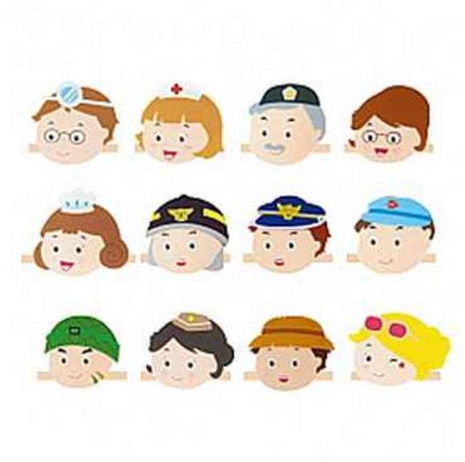 역할놀이 펠트 직업 역할놀이 머리띠 12종