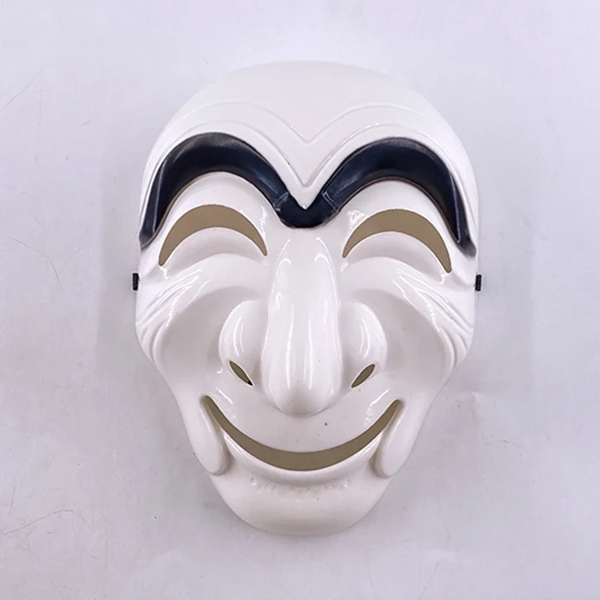 LED 라이트 업 네온 마스크 공포 빛나는 돈 강도 코스프레 소품 남자 할로윈 의상, 02 no light