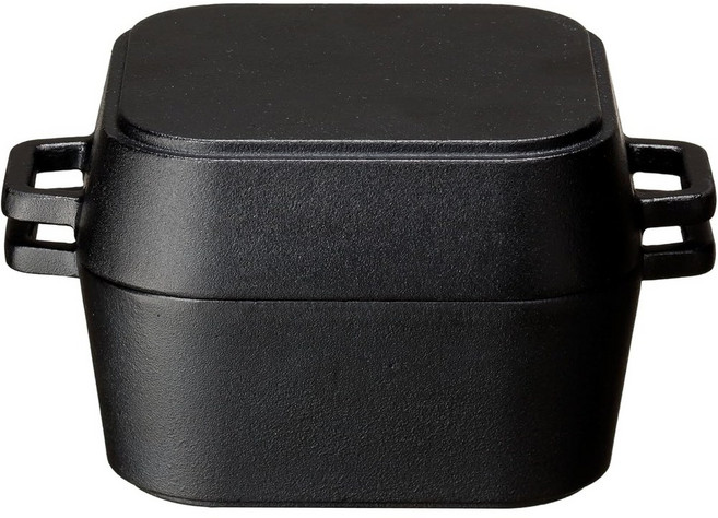 이시가키 더치 오븐 무쇠 쿠커 주물팬 가정용 캠핑용, 스퀘어 더치, 1개