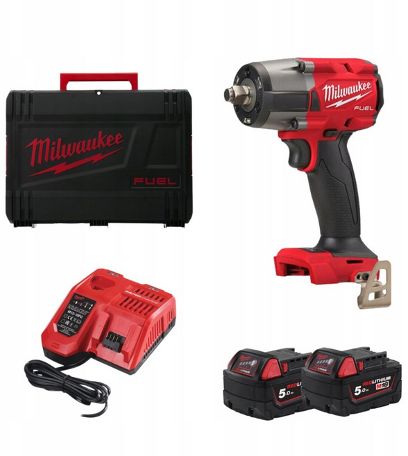 中日機械 美沃奇 M18 FMTIW2F12 18V 鋰電無碳刷中扭力扳手, 1個, 雙電池 5.0及快充