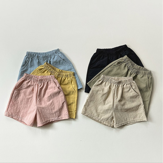 [미야네] 아동 주니어 바스락 반바지 나일론 썸머 반바지 바캉스룩 (5호-17호)