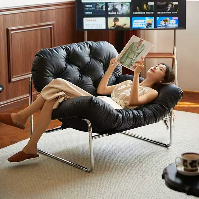 LLJJ 1인용쇼파 리클라이너 안락의자 편한 소파, 102cm, 블랙