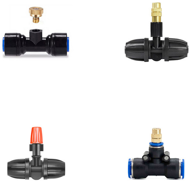 21세기트랜드 허브넷 스프링클러 급수장치 추가 부품 액세서리, 프로라인 T자 미스트 노즐, 프로라인 T자 미스트 노즐, 1개