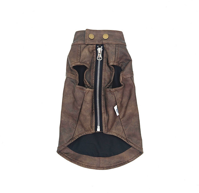 강아지 의류 가죽 조끼 무스탕 베스트 애견용 외출복, 1개