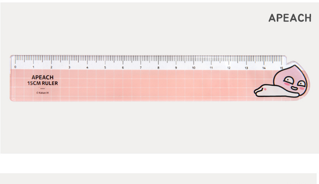 카카오프렌즈 15cm 방안자 캐릭터 눈금자 직자, 1개, 어피치, 어피치