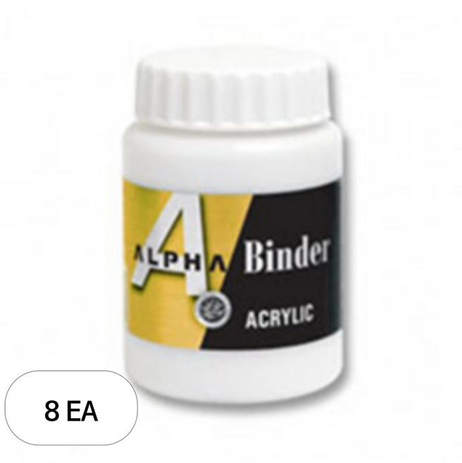 신한커머스 알파 골드 아크릴 보조제 바인더, 8개, 250ml