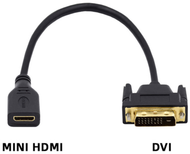 미니 HDMI 미니-DVI 마이크로 HDMI 호스트 보조 화면-DVI 모니터 비디오 케이블 모니터 인터페이스 DVI 수-, [01] 0.2m, [01] MINI-HDMI female, 1개