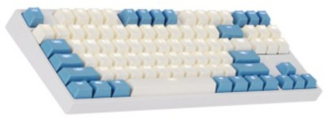 COX 프리미엄 유선 기계식 미니키보드 청축 크림블루 USB Gateron스위치 동시키입력 무한키입력 멀티미디어