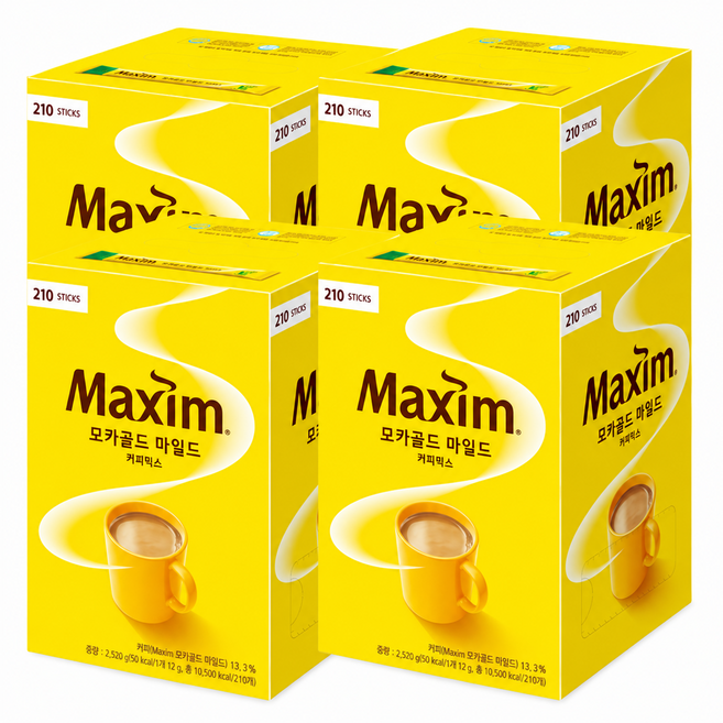 맥심 모카골드 마일드 커피 믹스 210T, 800mg, 4개입, 4개