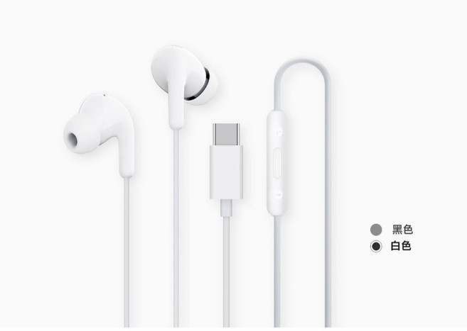 小米 Xiaomi Type-C 耳機, 白, none