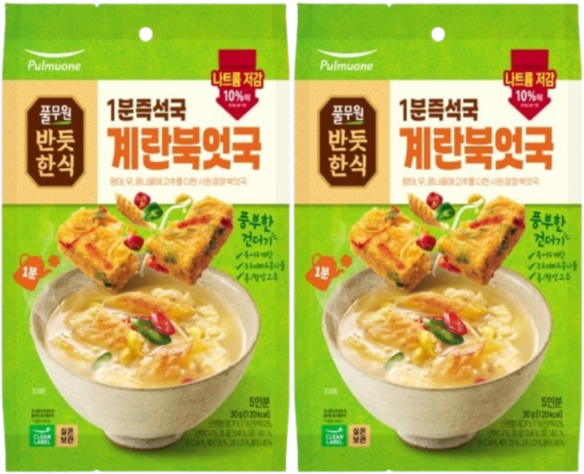 풀무원 황태북엇국 30g, 2개, 40g