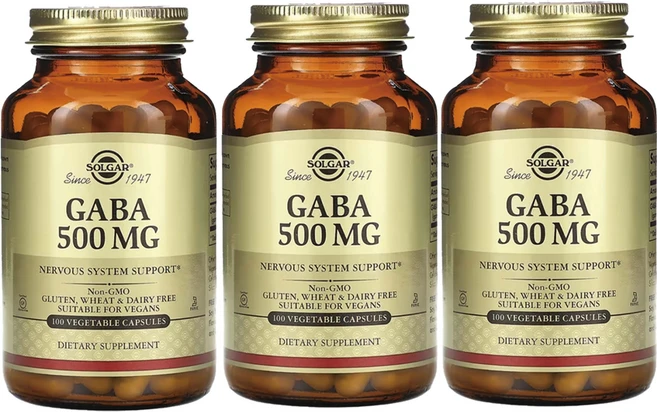 솔가가바 가바 GAVA GABA 감마아미노뷰티르산 100캡슐3통, 100정 - 쿠팡