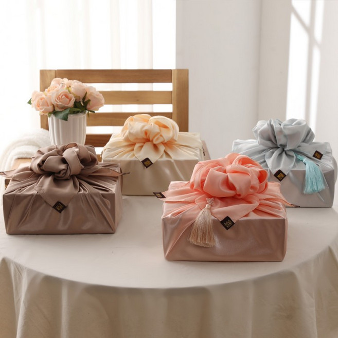 [대창] 복라벨 보자기/소/72x72cm/선물포장/예단, 1개, 아이보리