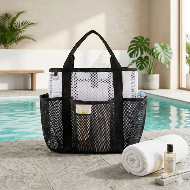 G3 메쉬 비치백 대용량 물놀이 가방 모래놀이 목욕가방