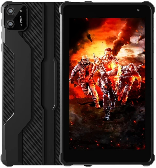 PRITOM 태블릿 7인치 안드로이드 14 8GB RAM(3+5GB 확장) 64GB ROM A523 옥타 코어 프로세서 5G WiFi+WiFi6, 01 Black with case