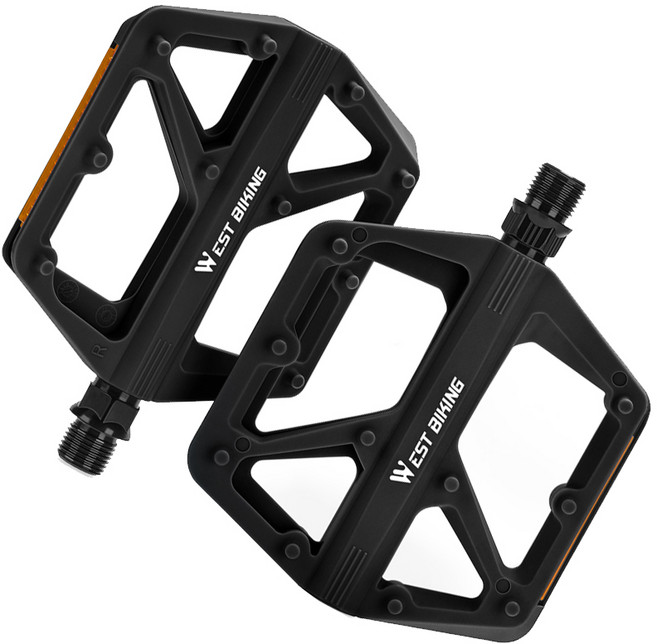 시그니처베이지 자전거 경량 페달 평페달 YPZ150, 블랙