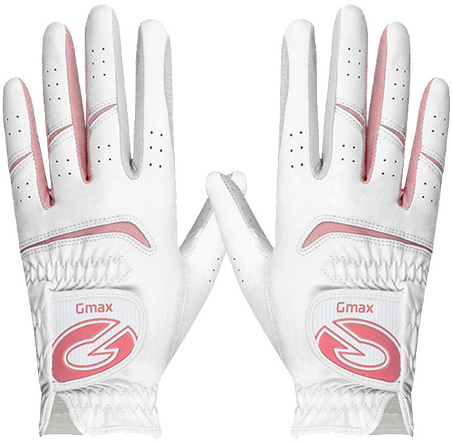 지맥스 여성용 소프트 골프장갑 양손착용 GMG17015, 화이트, 1개