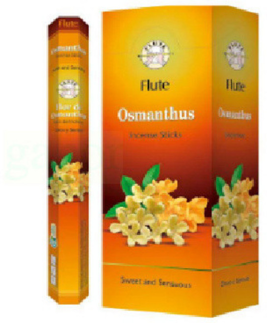 雨林薰舍 印度芳療 印度製 India Flute 印度笛香 招財香 臥香, Osmanthus桂花(盒裝),六角盒1入/18~20支, 桂花